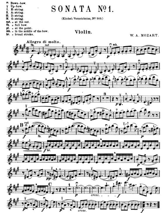 Partitura da música Violin Sonata 01