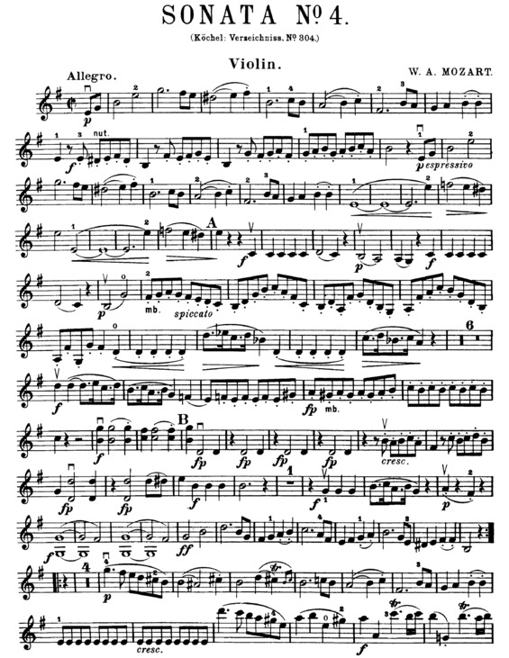 Partitura da música Violin Sonata 04