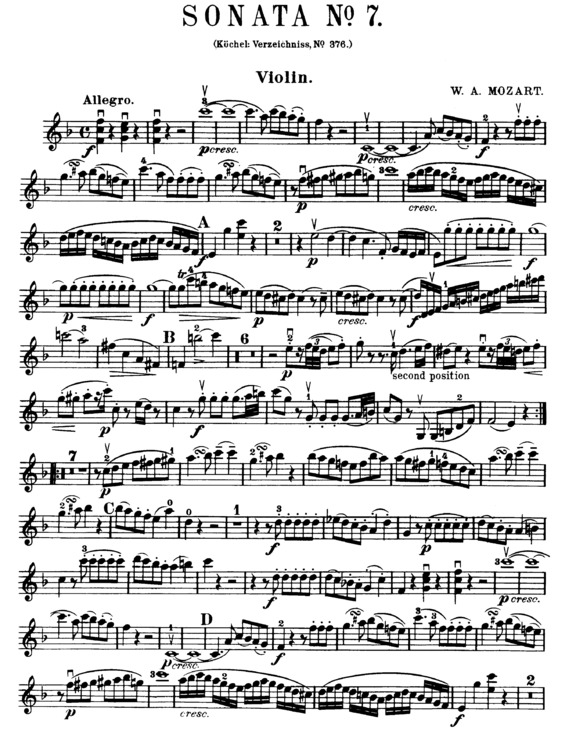 Partitura da música Violin Sonata 07