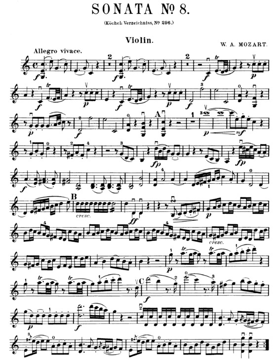 Partitura da música Violin Sonata 08
