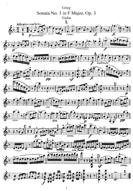 Partitura da música Violin Sonata 1 Op 8
