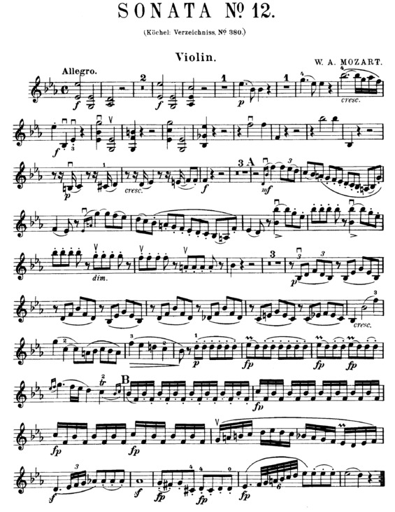 Partitura da música Violin Sonata 12