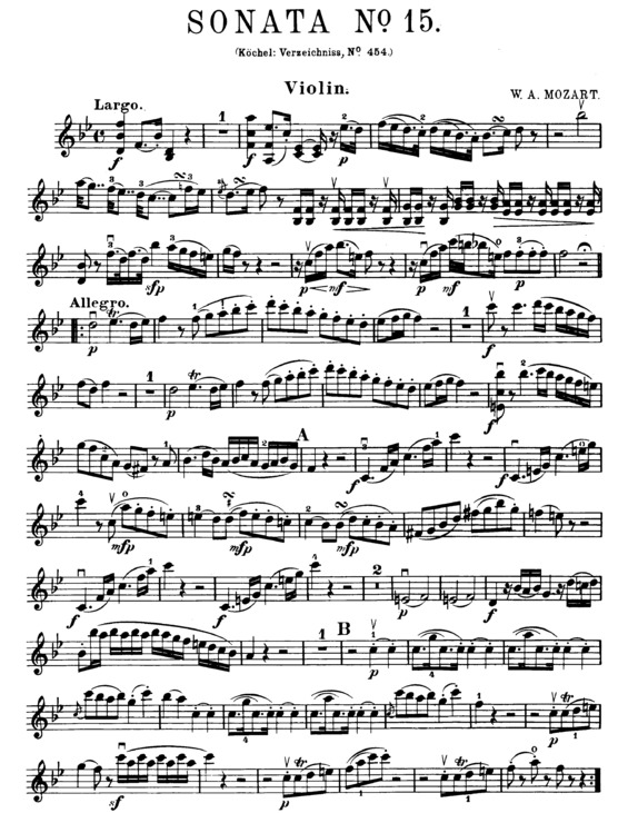Partitura da música Violin Sonata 15