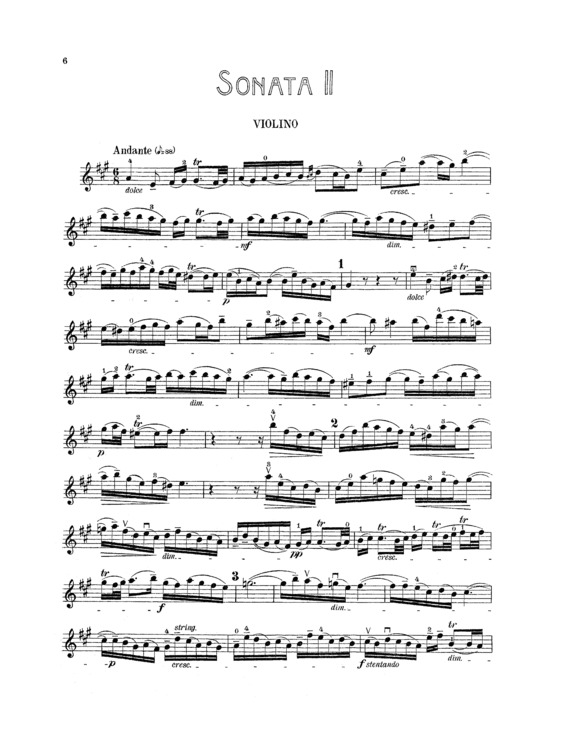 Partitura da música Violin Sonata BWV1015