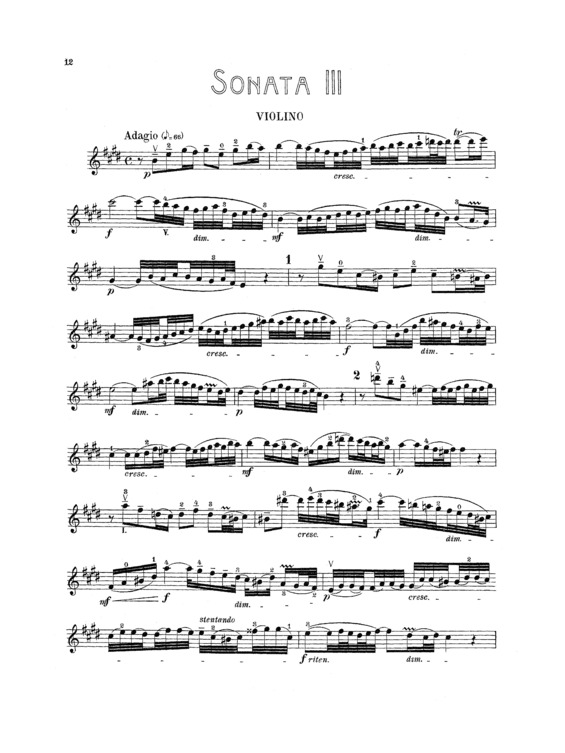 Partitura da música Violin Sonata BWV1016