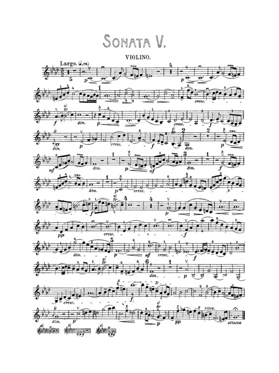Partitura da música Violin Sonata BWV1018