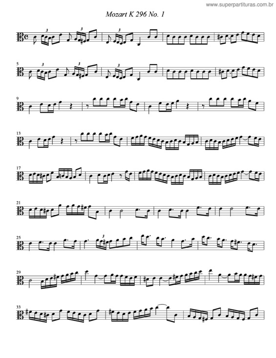 Partitura da música Violin Sonata No. 17