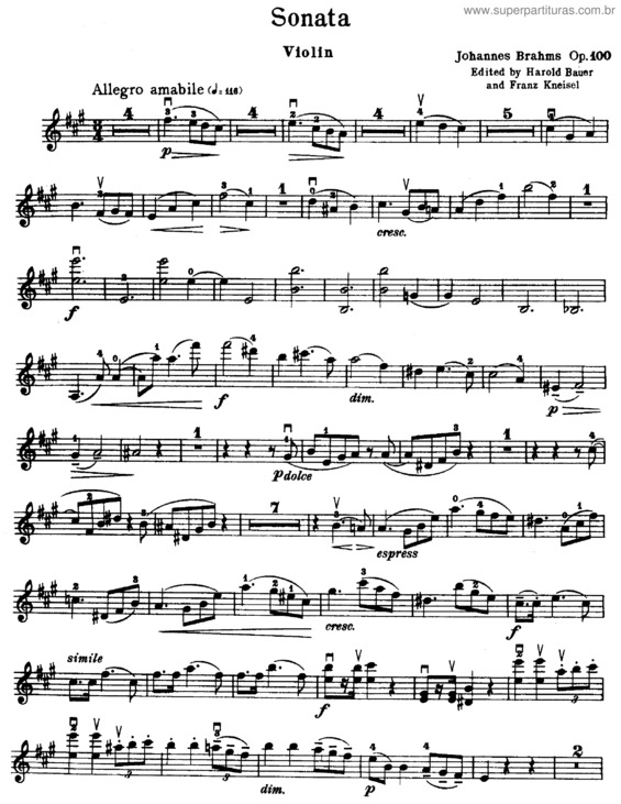 Partitura da música Violin Sonata No. 2 v.2