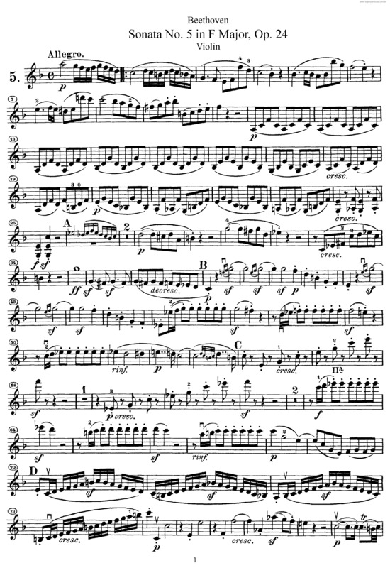 Partitura da música Violin Sonata No. 5 v.2