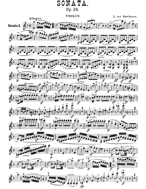 Partitura da música Violin Sonata No. 5 v.3