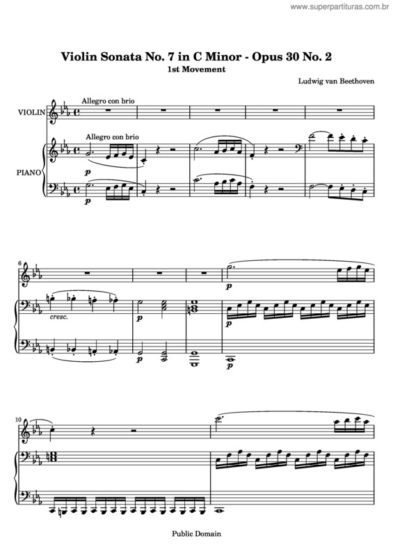 Partitura da música Violin Sonata No. 7 v.2
