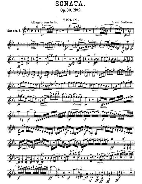 Partitura da música Violin Sonata No. 7 v.3