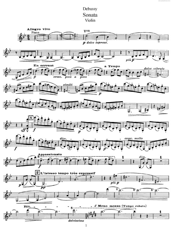 Partitura da música Violin Sonata v.3