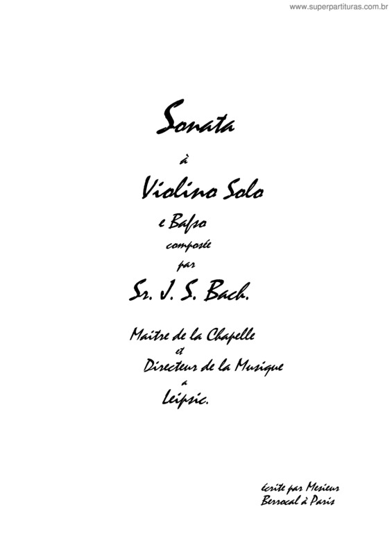 Partitura da música Violin Sonata v.4