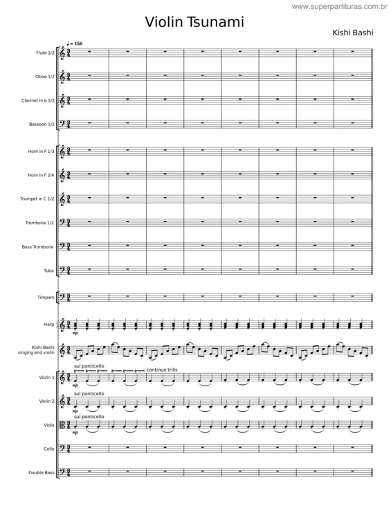 Partitura da música Violin Tsunami – Kishi Bashi