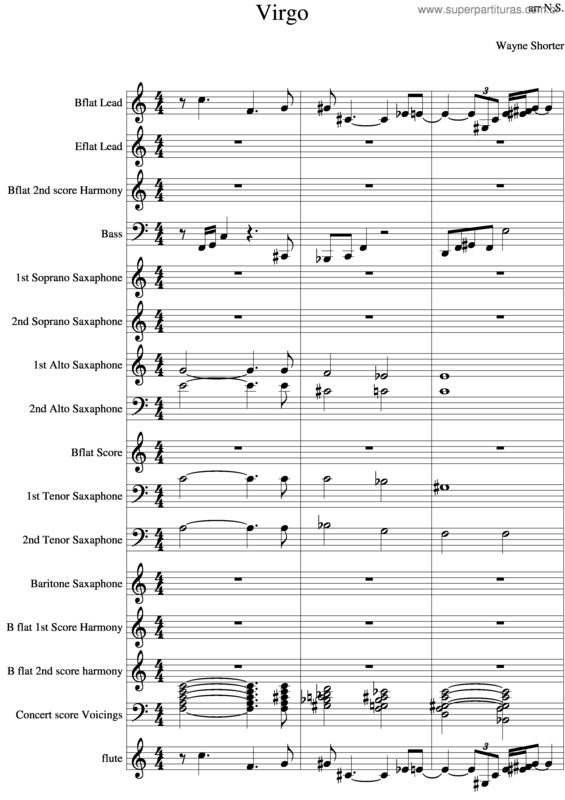 Partitura da música Virgo