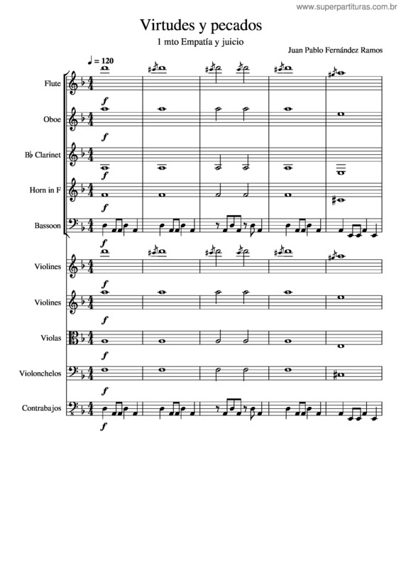 Partitura da música Virtudes Y Pecados 1 Mto Empatia Y Juicio – Orquesta