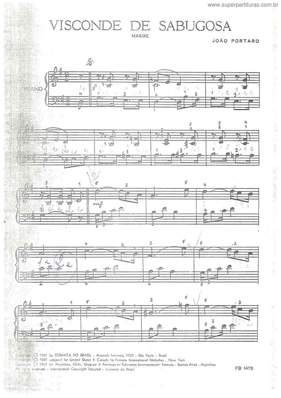 Partitura da música Visconde De Sabugosa