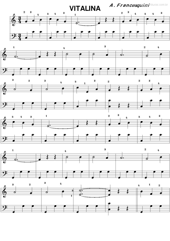 Partitura da música Vitalina