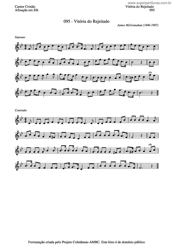 Partitura da música Vitória Do Rejeitado v.3