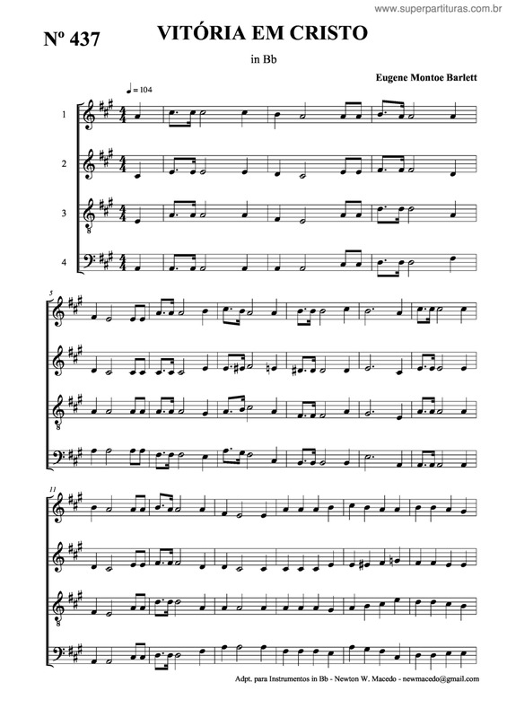 Partitura da música Vitória Em Cristo v.2