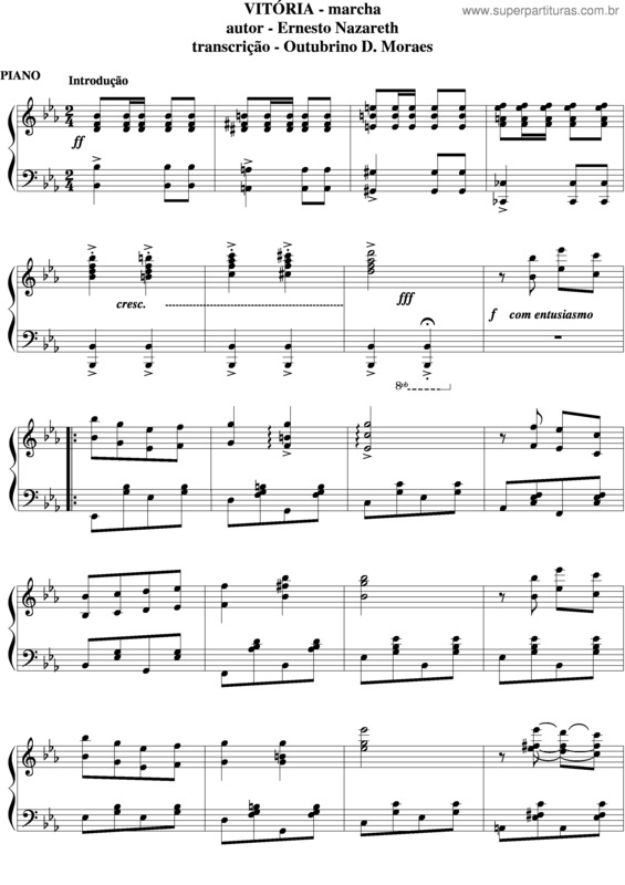 Partitura da música Vitória v.3