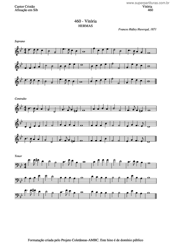 Partitura da música Vitória v.7