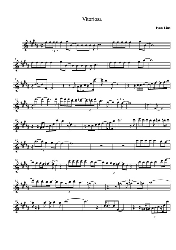 Partitura da música Vitoriosa v.7