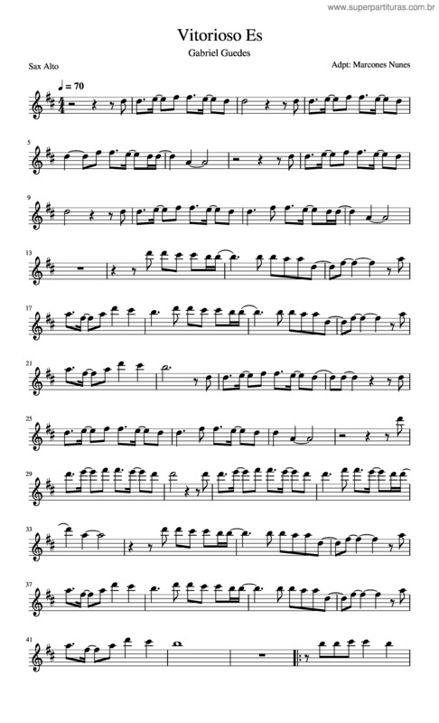 Partitura da música Vitorioso Es v.20
