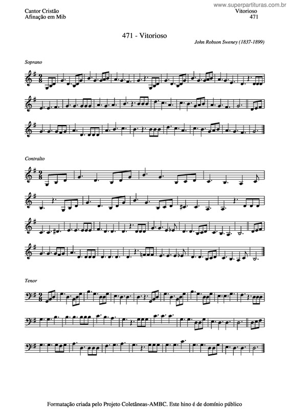 Partitura da música Vitorioso v.5