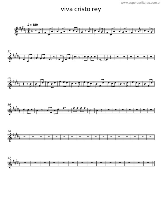 Partitura da música Viva Cristo Rey