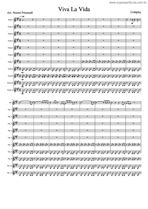 Partitura da música Viva La Vida v.118