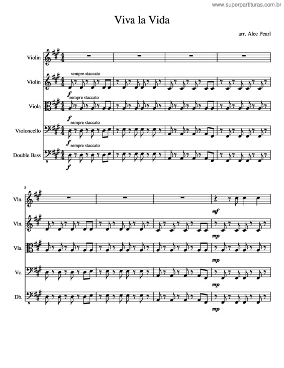 Partitura da música Viva La Vida v.18