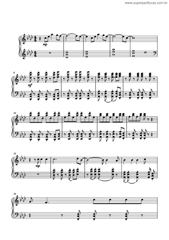 Partitura da música Viva La Vida v.76