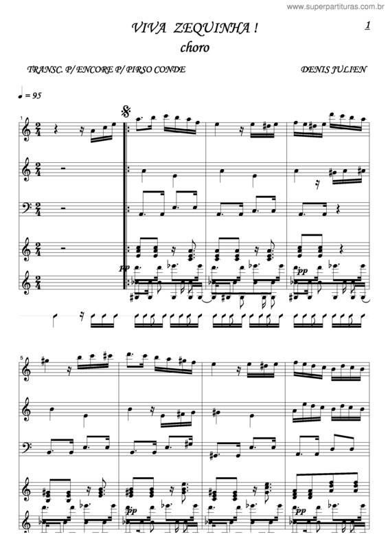 Partitura da música Viva Zequinha