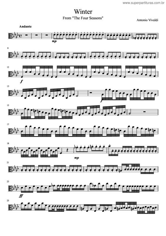 Partitura da música Vivaldi Winter Complete