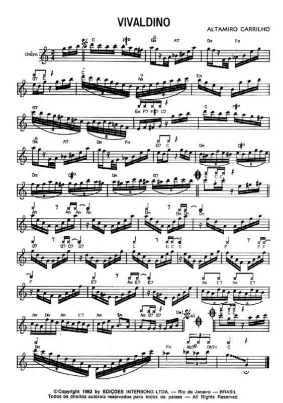 Partitura da música Vivaldino