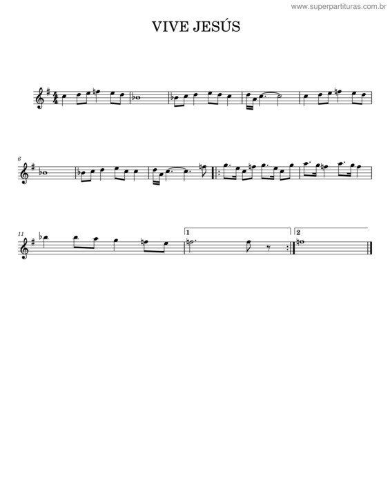 Partitura da música Vive Jesús