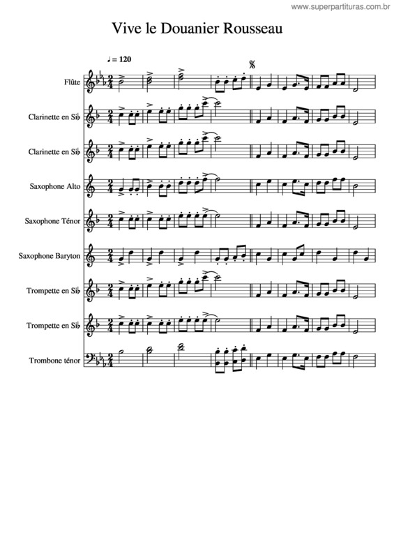 Partitura da música Vive Le Douanier Rousseau v.3