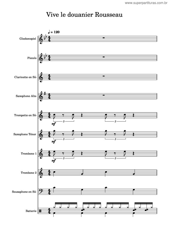 Partitura da música Vive Le Douanier Rousseau