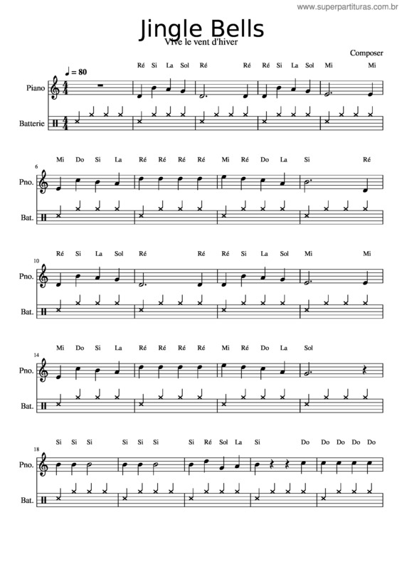Partitura da música Vive Le Vent – Misc Traditional Vive Le Vent D`Hiver