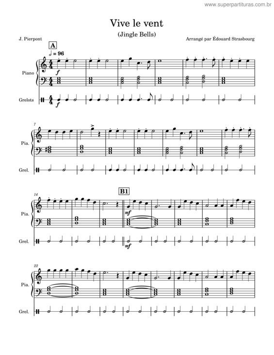 Partitura da música Vive Le Vent v.28