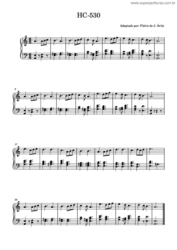 Partitura da música Vivifica A Tua Igreja 530 – Hc
