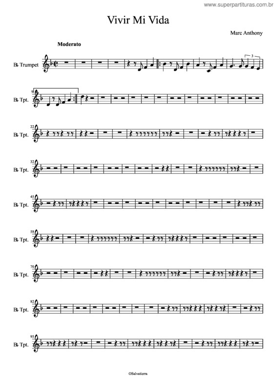 Partitura da música Vivir Mi Vida v.8