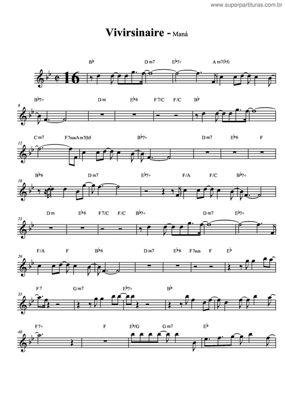 Partitura da música Vivirsinaire