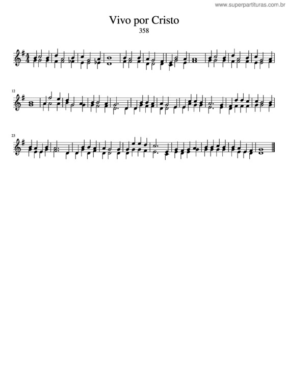 Partitura da música Vivo Por Cristo
