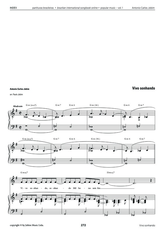 Partitura da música Vivo Sonhando v.6