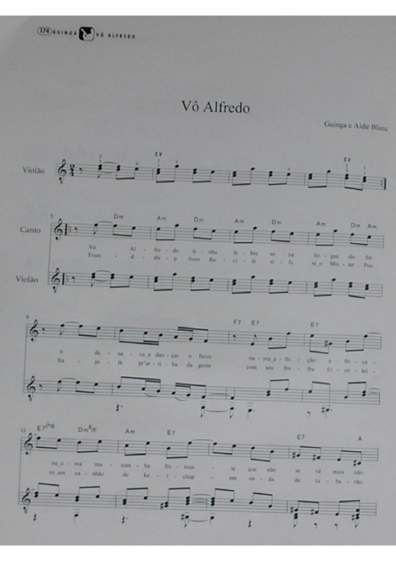 Partitura da música Vô Alfredo