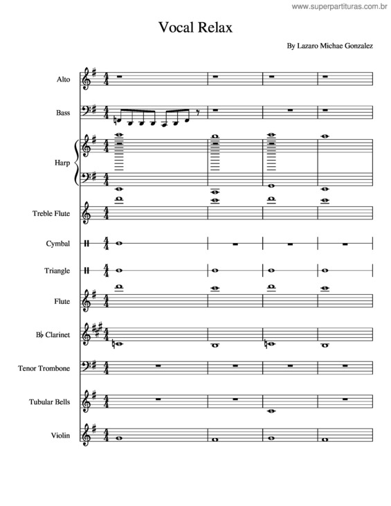 Partitura da música Vocal Relax 1