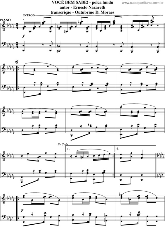 Partitura da música Você Bem Sabe v.2